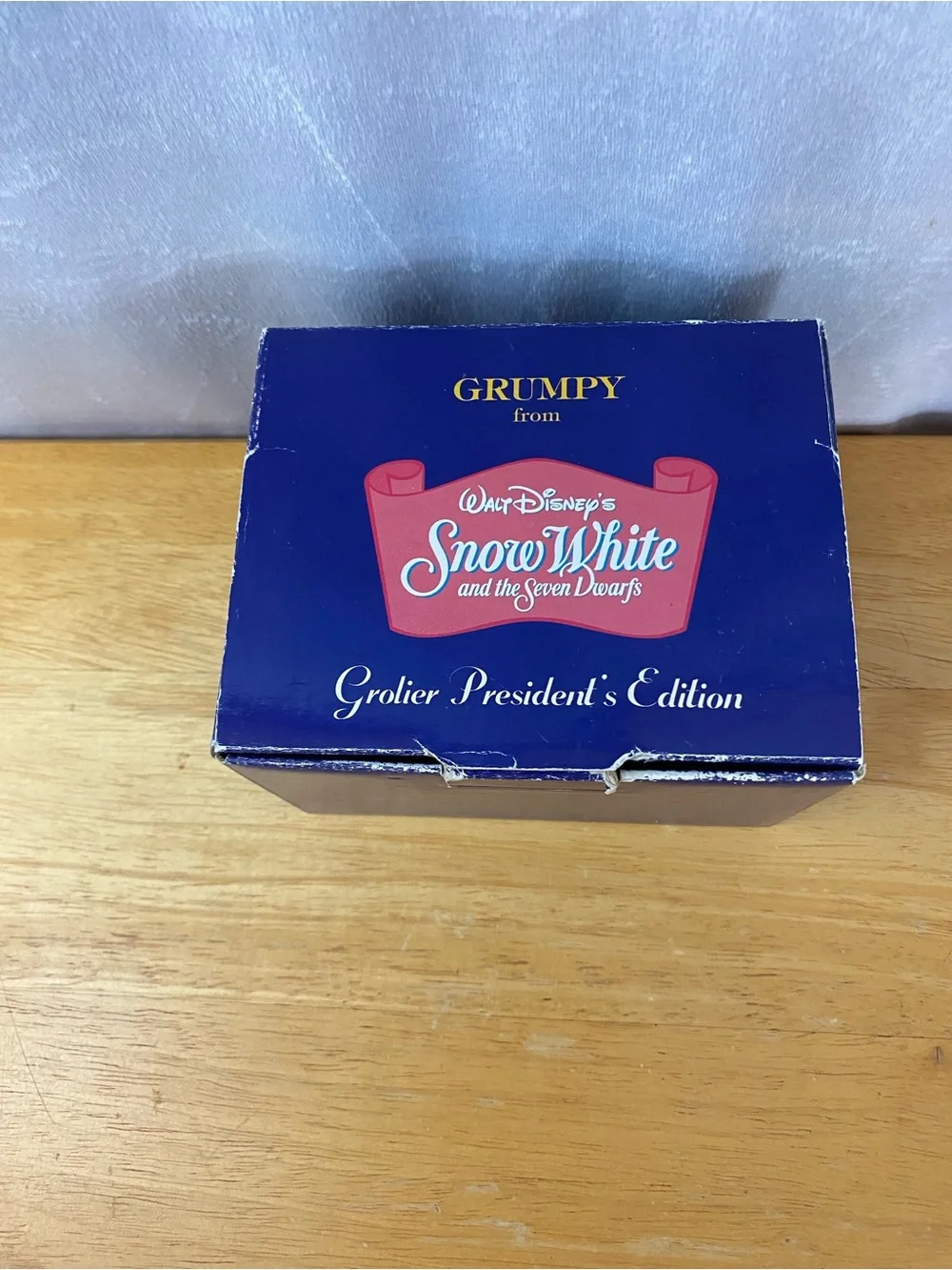 Vintage 90s Grolier President's Edition Grumpy Ornament from Snow White with Box